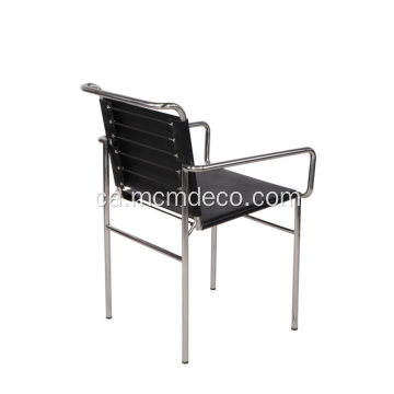 Cadira Roquebrune de cuir negre Eileen Grey de disseny modern